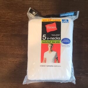Hanes White V-Neck T-Shirts Pack